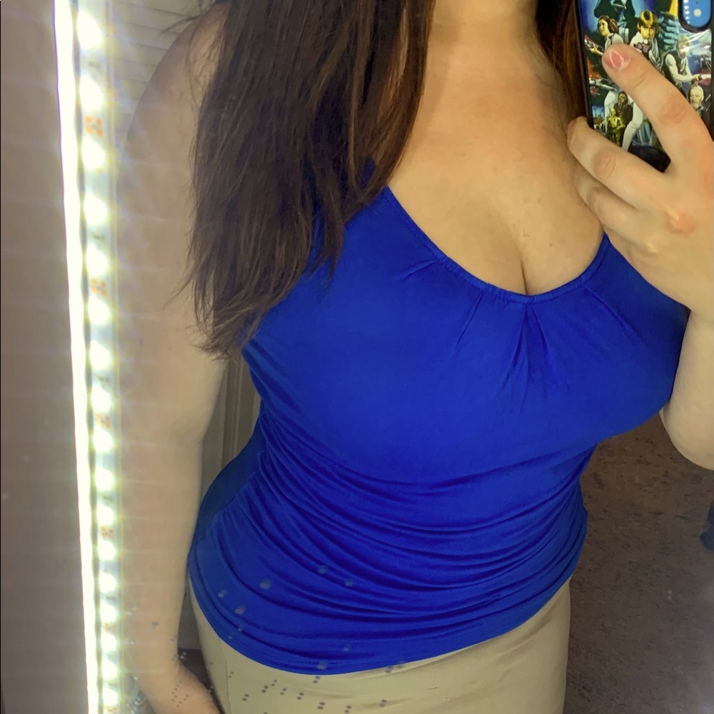 New York and company blue tank top